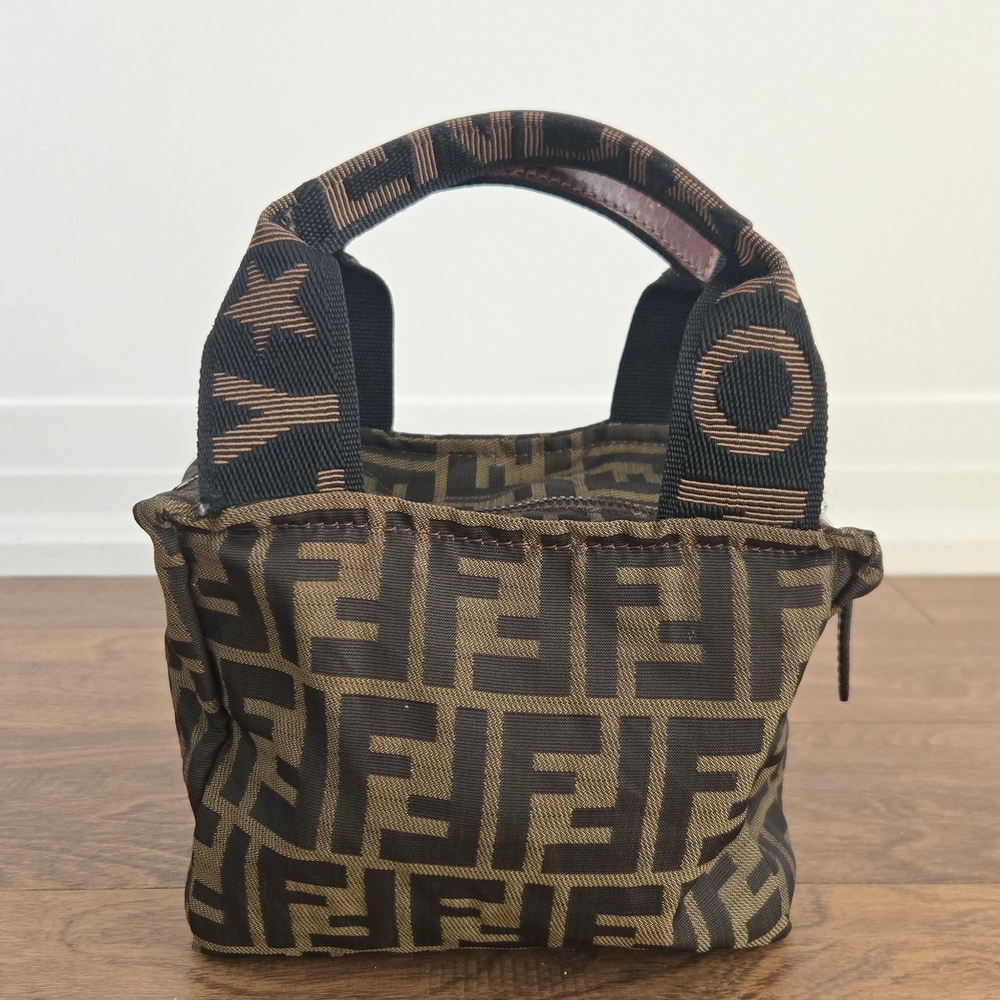 Fendi Zucca Canvas Mini Small Handbag, Entrupy Certified
